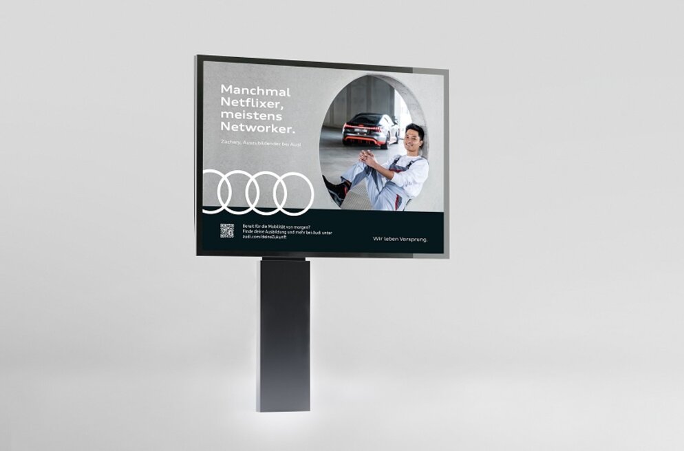 Eine Kampagne zur Ausbildung bei AUDI - Ein Projekt der Agentur 22 in München.